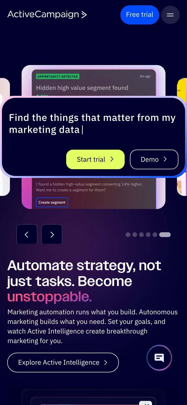 ActiveCampaign — Móvil