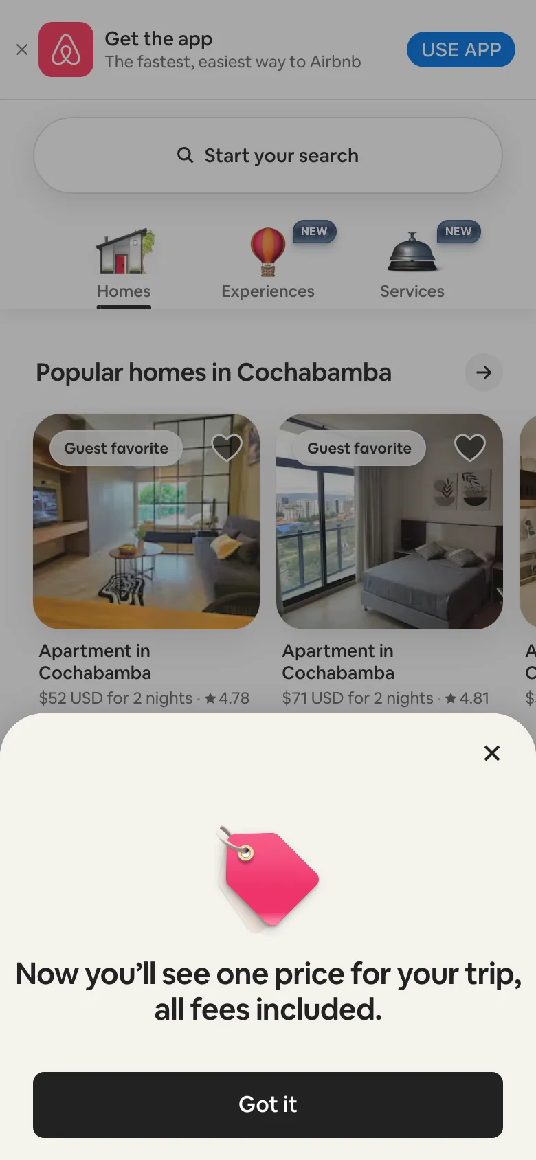 Airbnb — Mobile