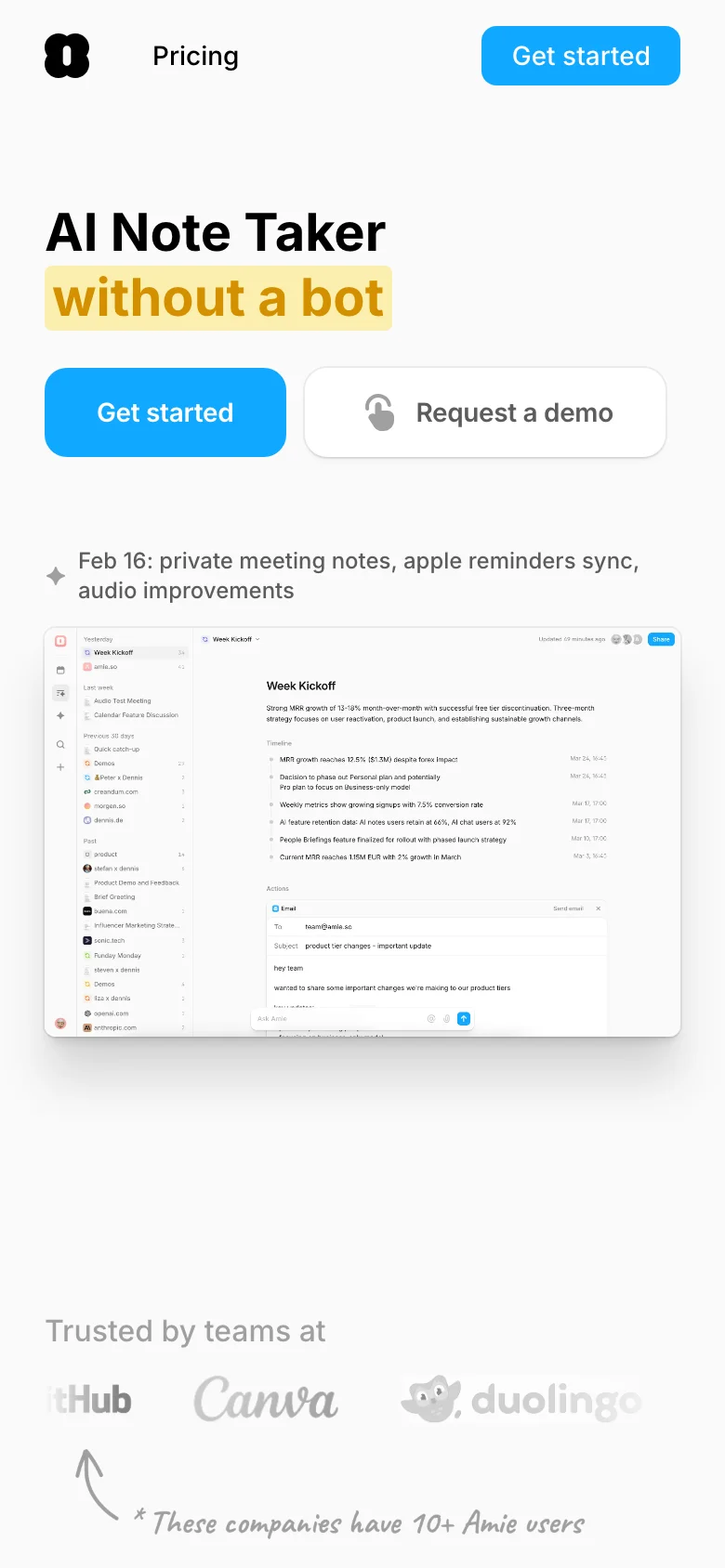 Amie — الجوال