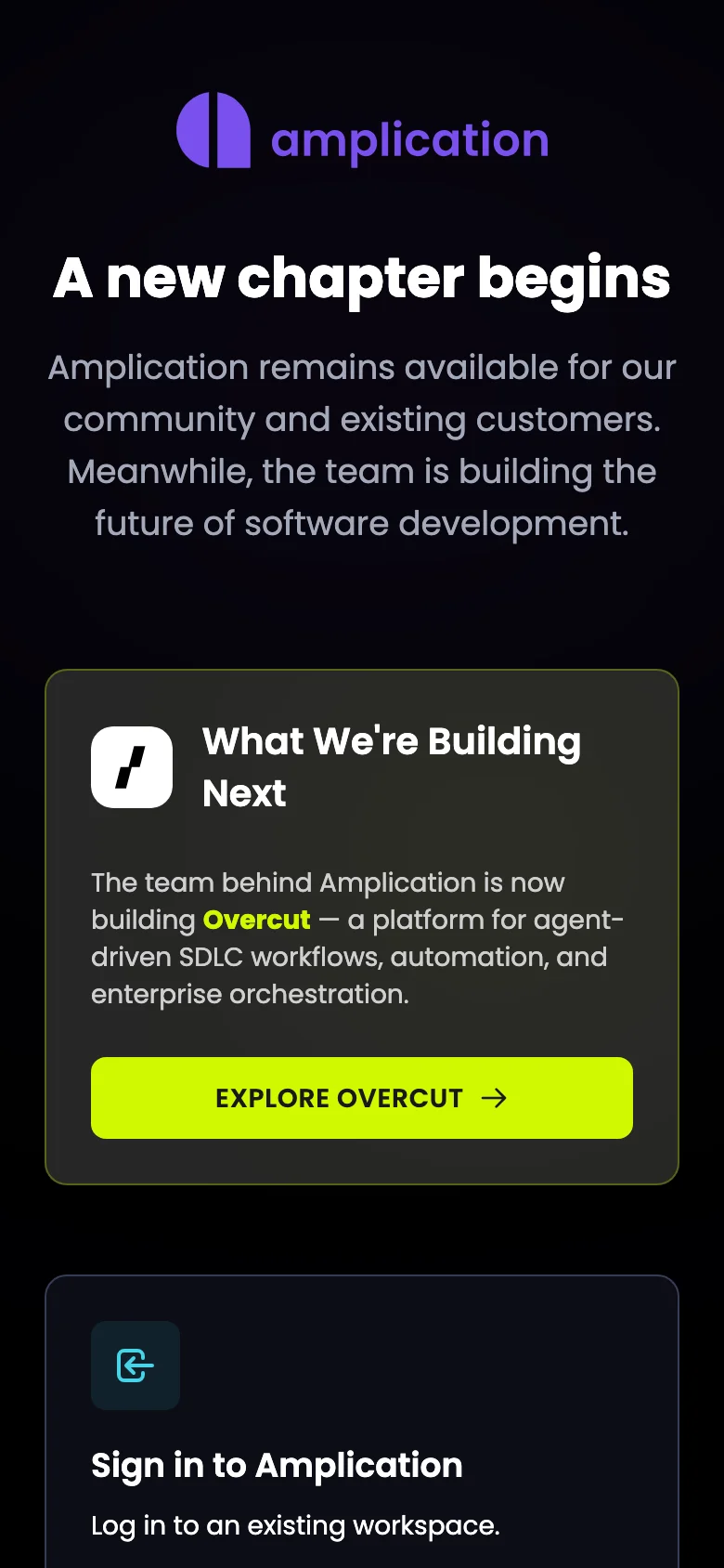 Amplication — Móvil