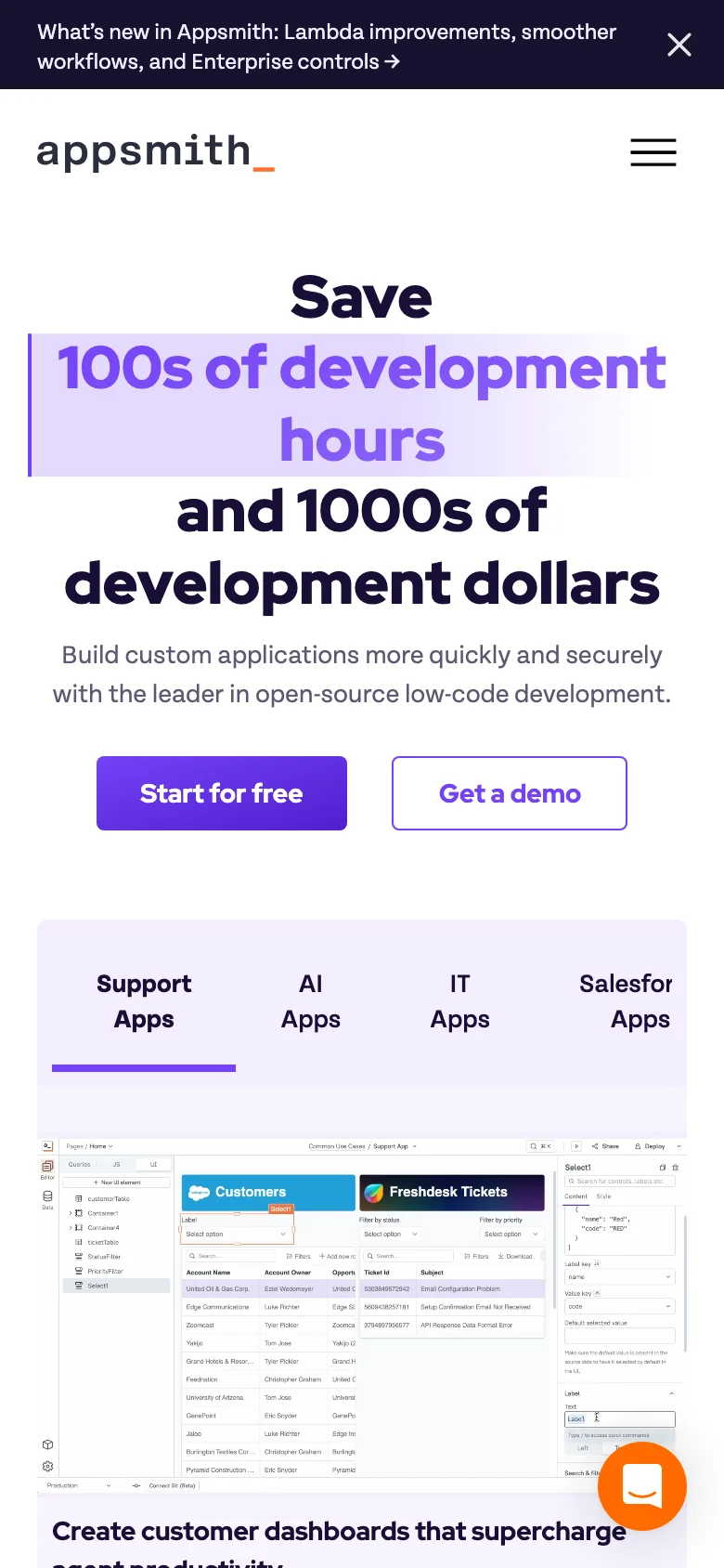 Appsmith — Mobile