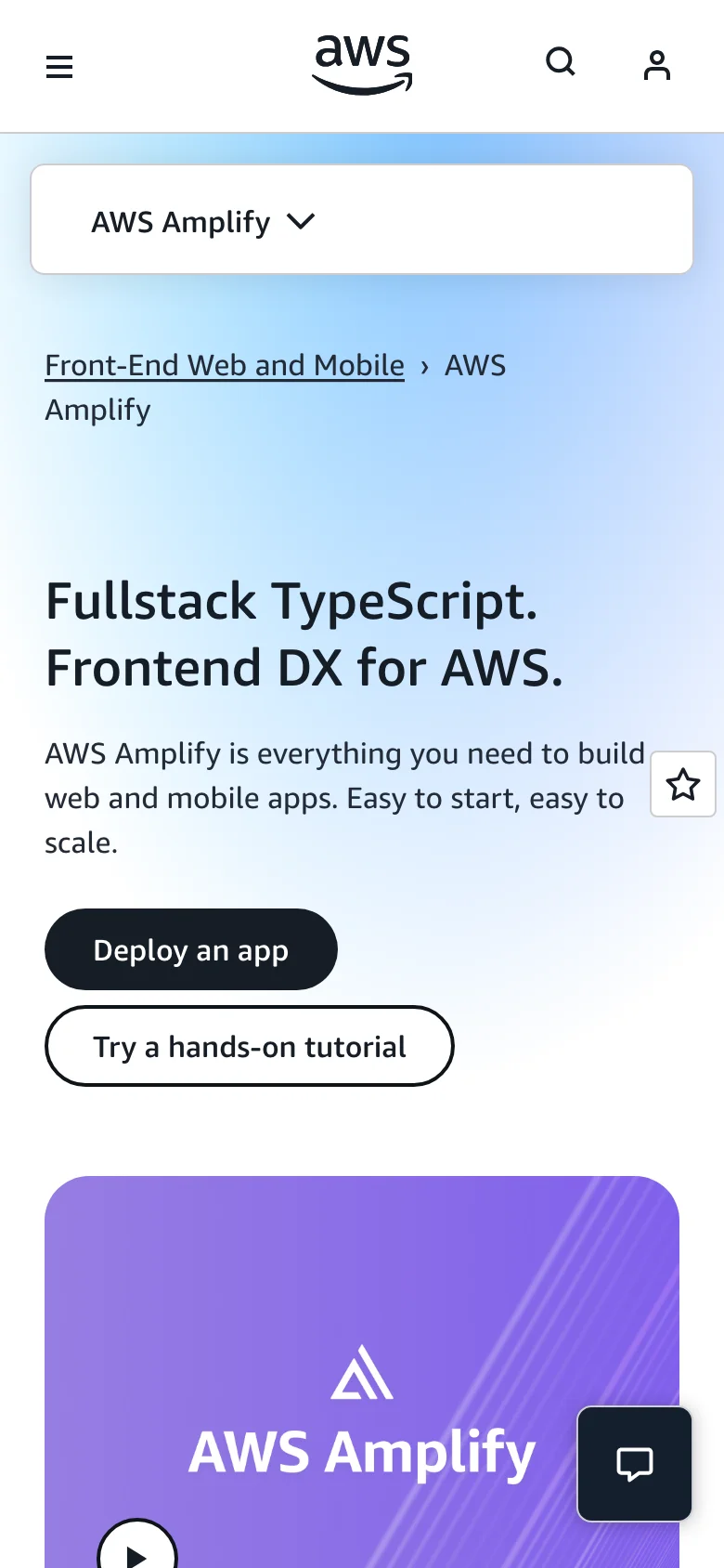 AWS Amplify — Móvil