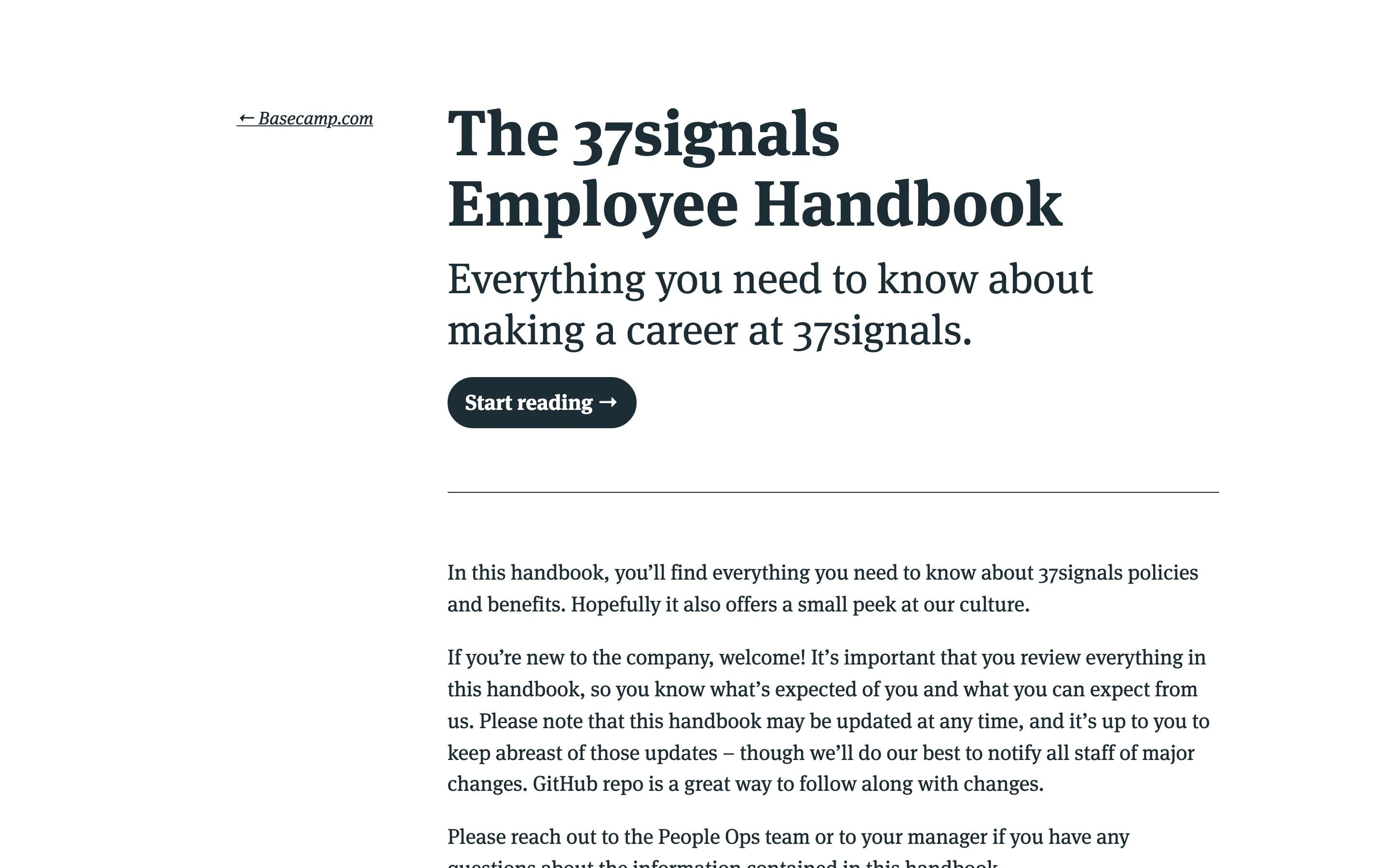 Basecamp Handbook