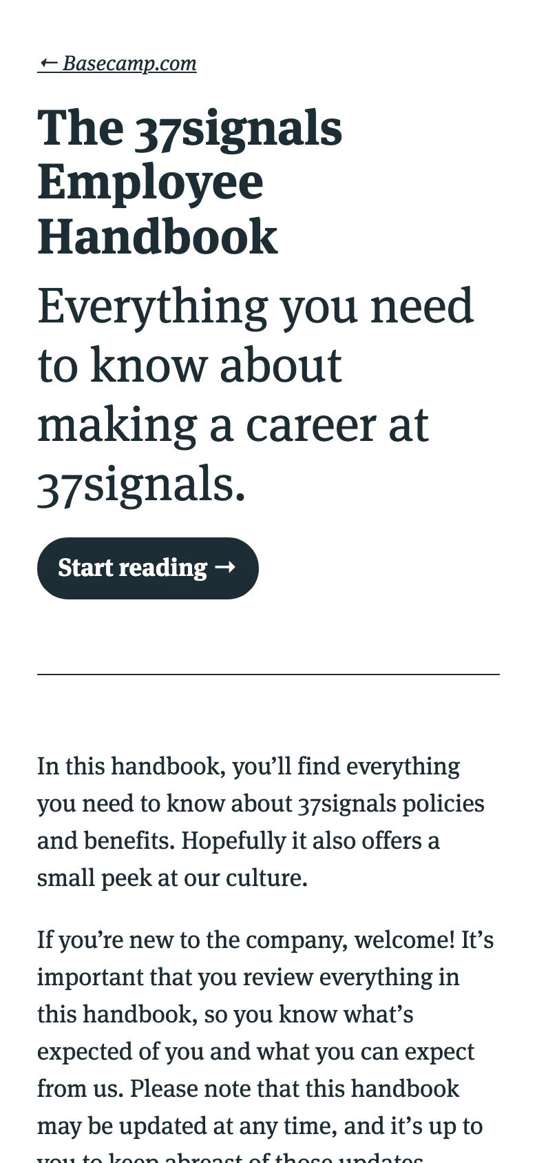 Basecamp Handbook — Móvil