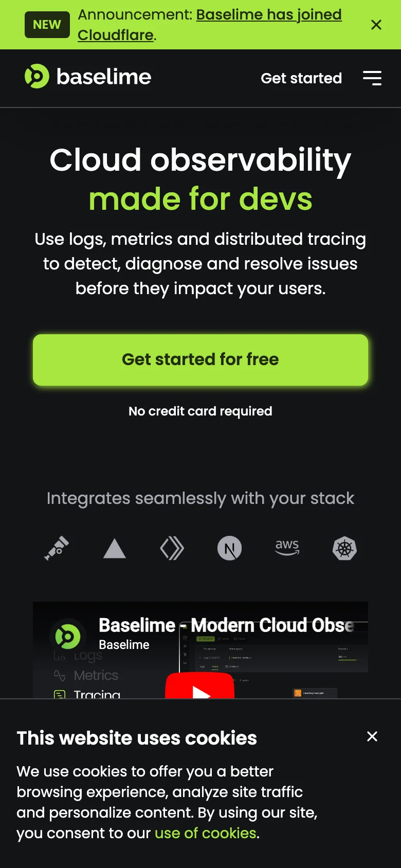 Baselime — Mobile