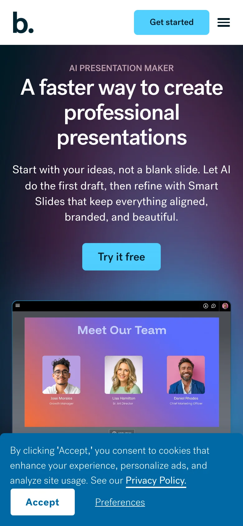 Beautiful.ai — الجوال