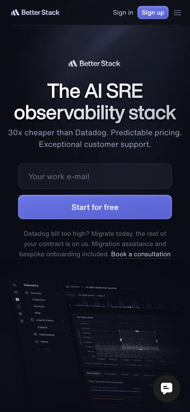 Better Stack — Móvil