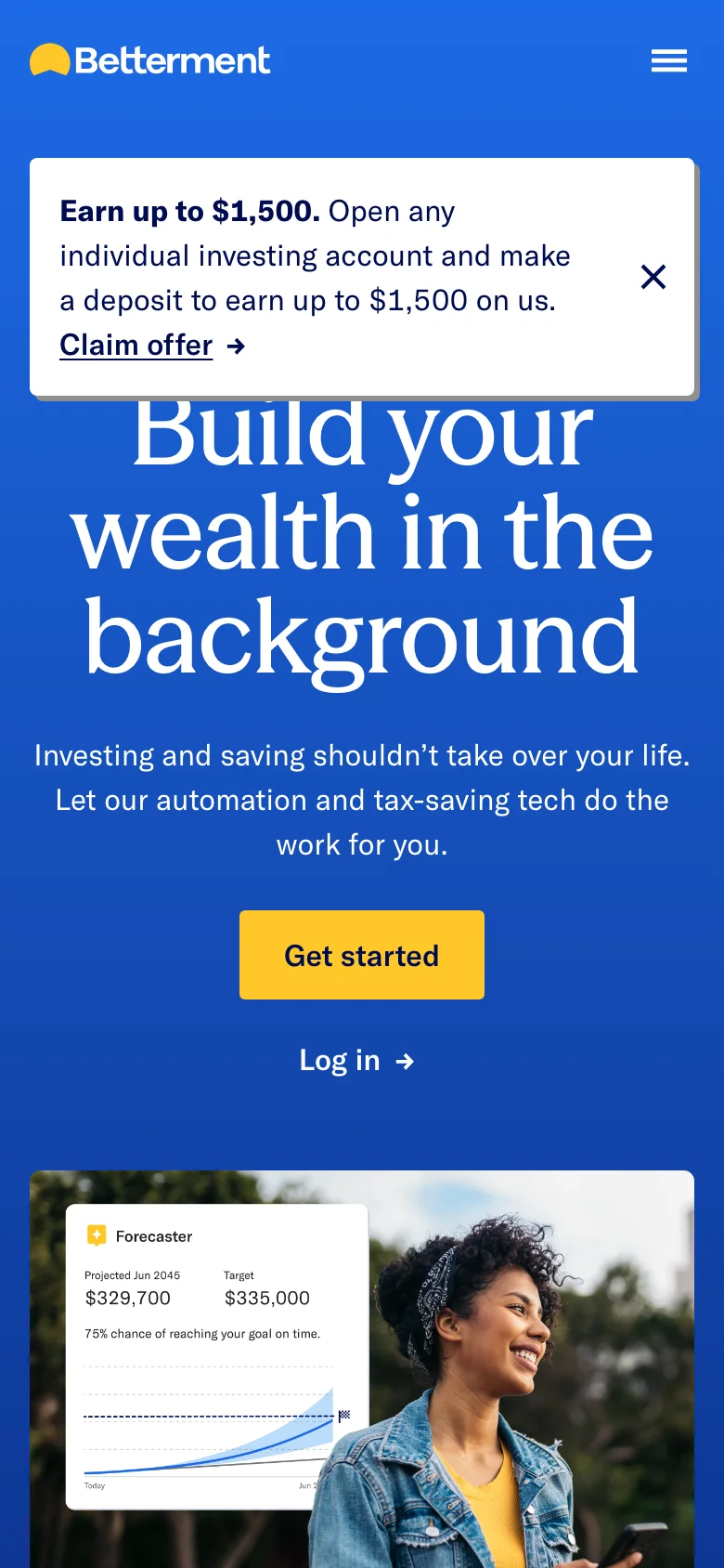 Betterment — Móvil