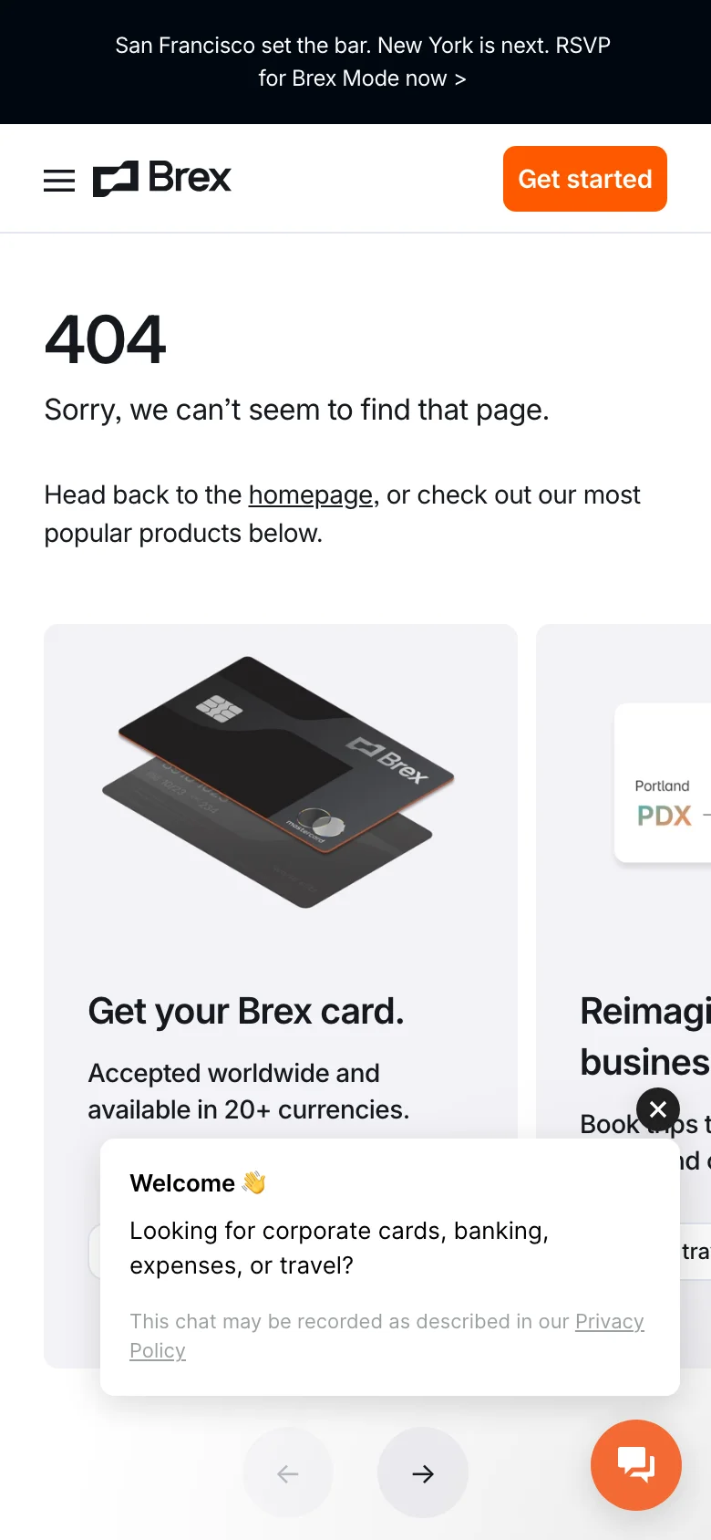 Brex Dashboard — Móvil