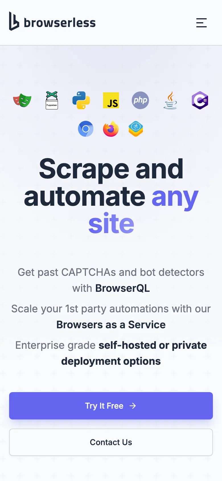 Browserless — Mobile