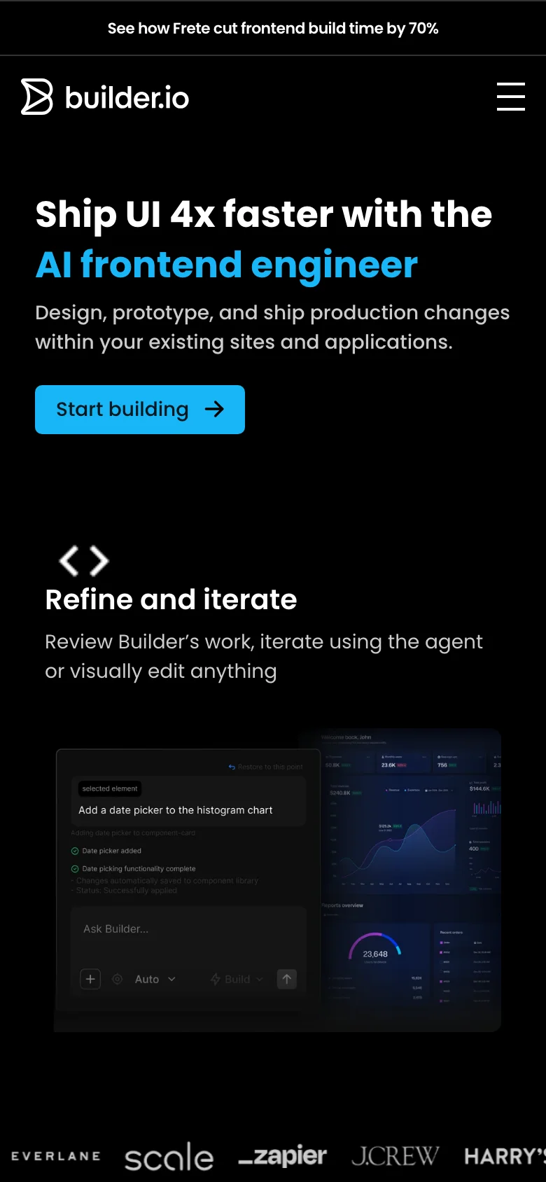 Builder.io — Móvil