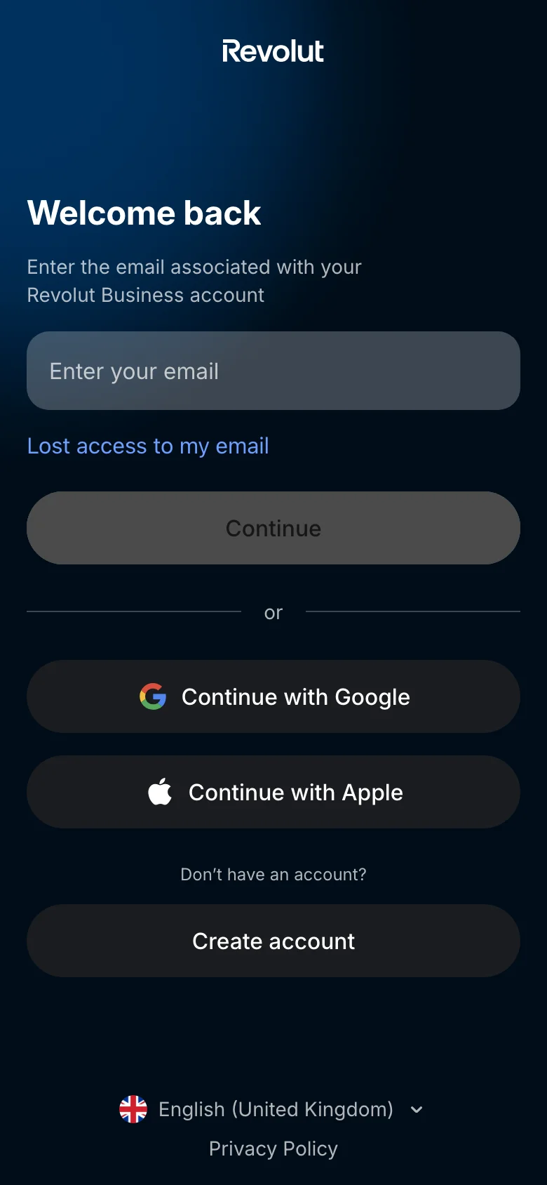 Revolut Business — Mobile