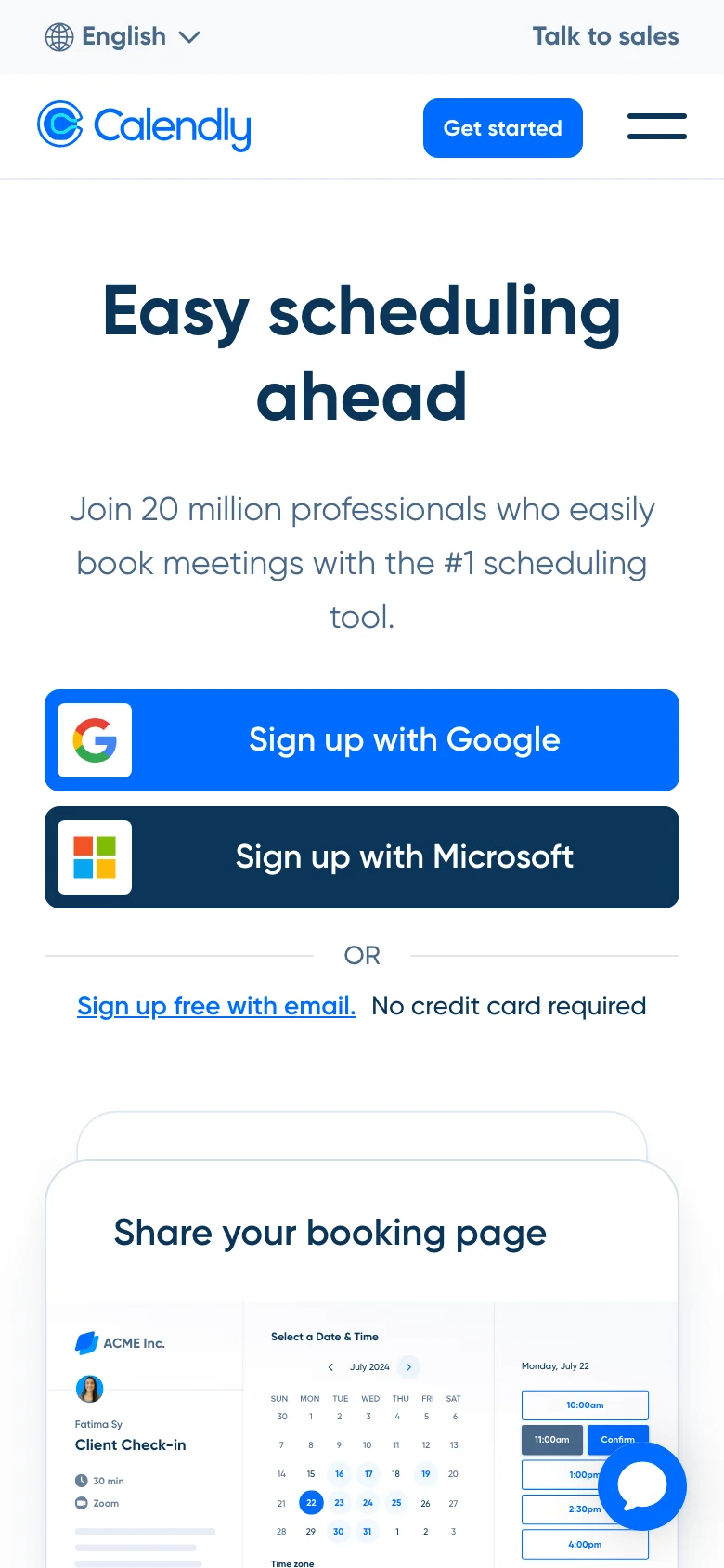 Calendly — الجوال