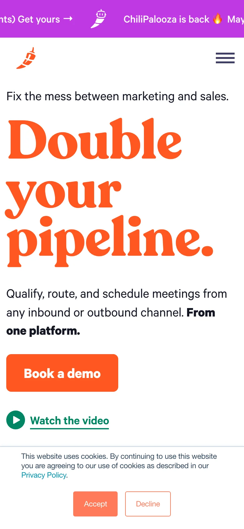 Chili Piper — Móvil