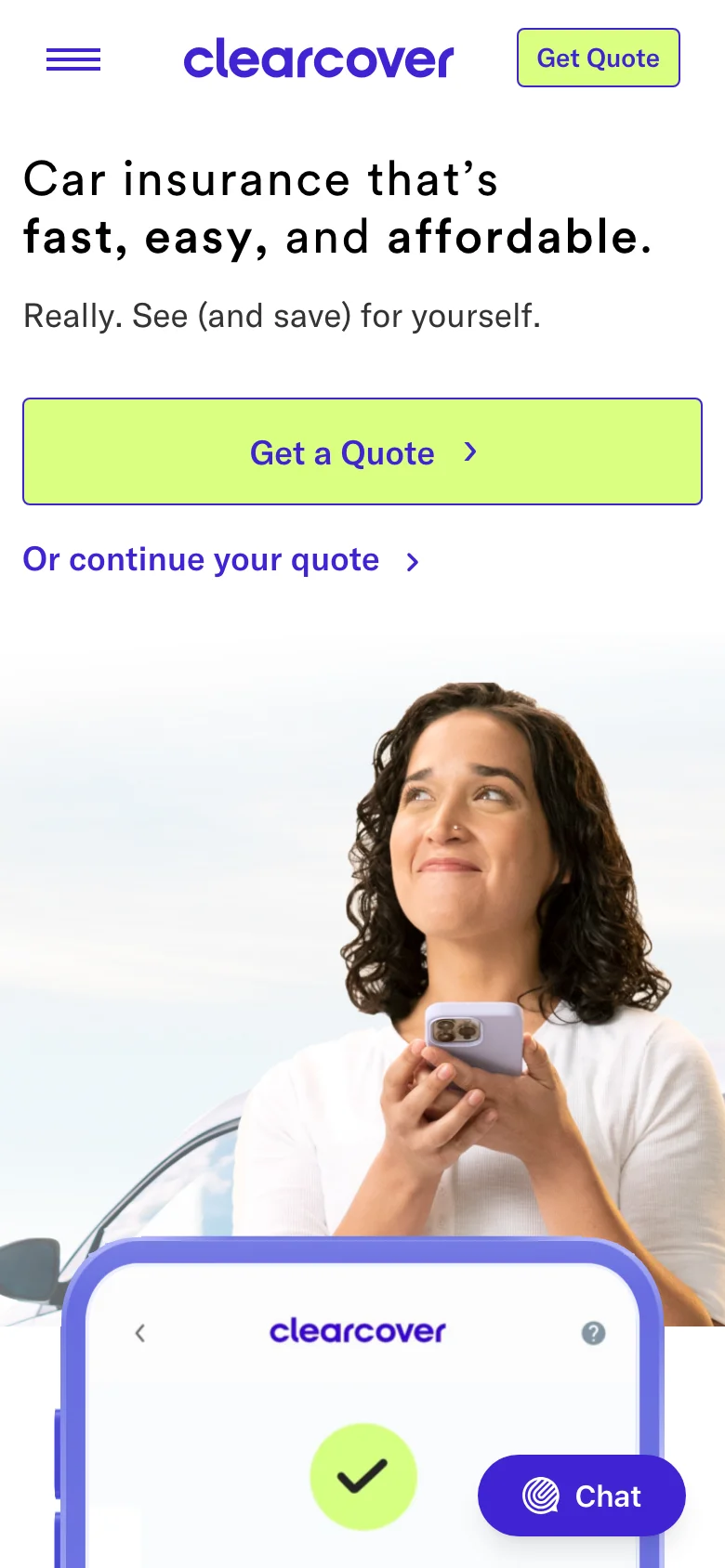 Clearcover — Móvil