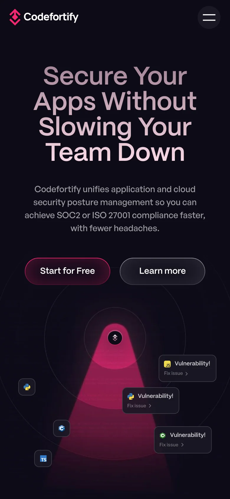 Codefortify — الجوال