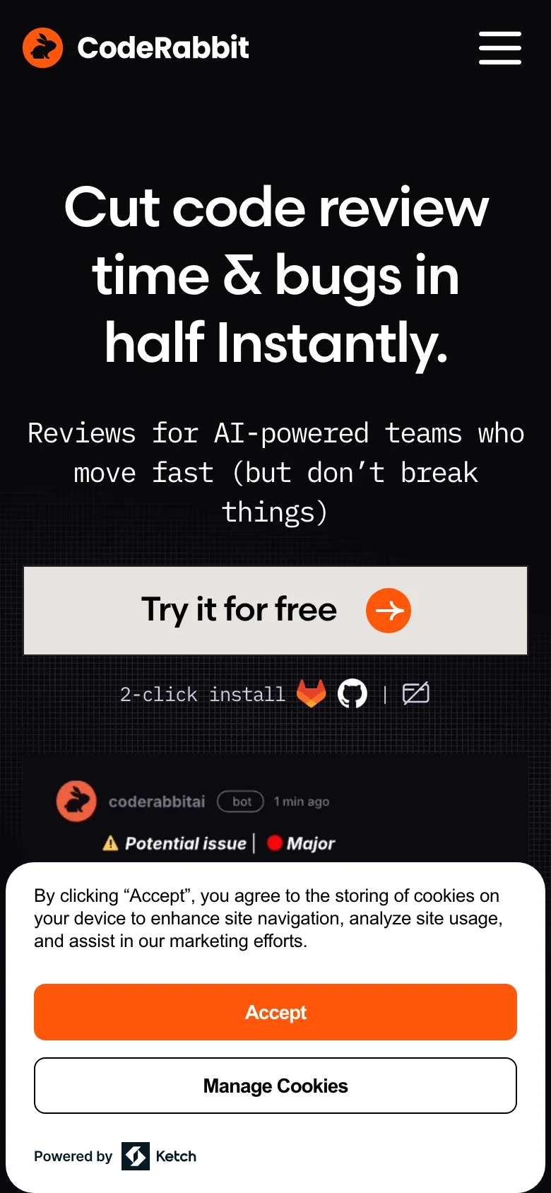 CodeRabbit — Mobile