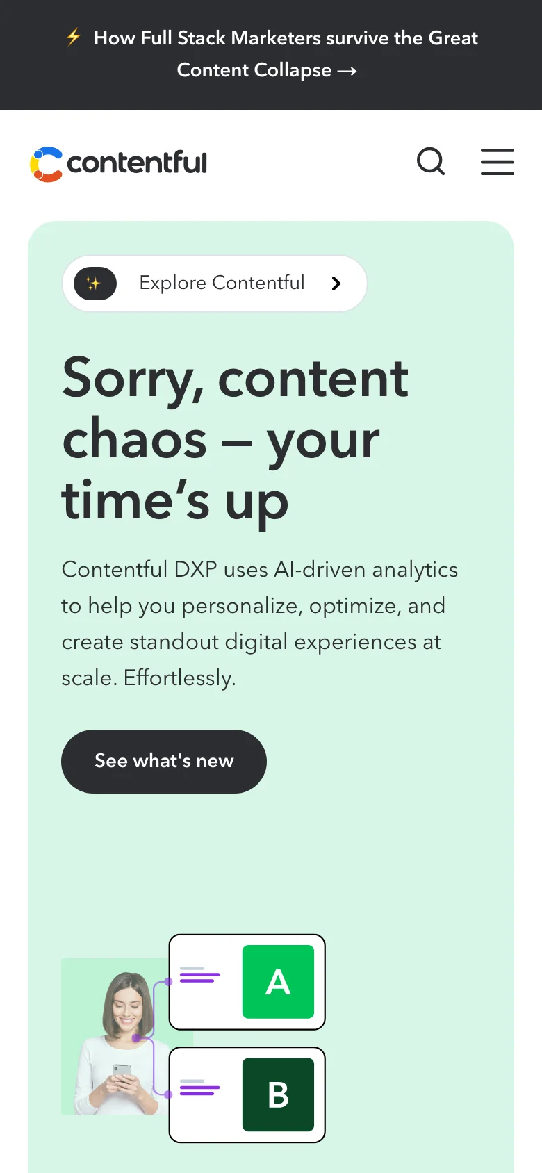 Contentful — Móvil