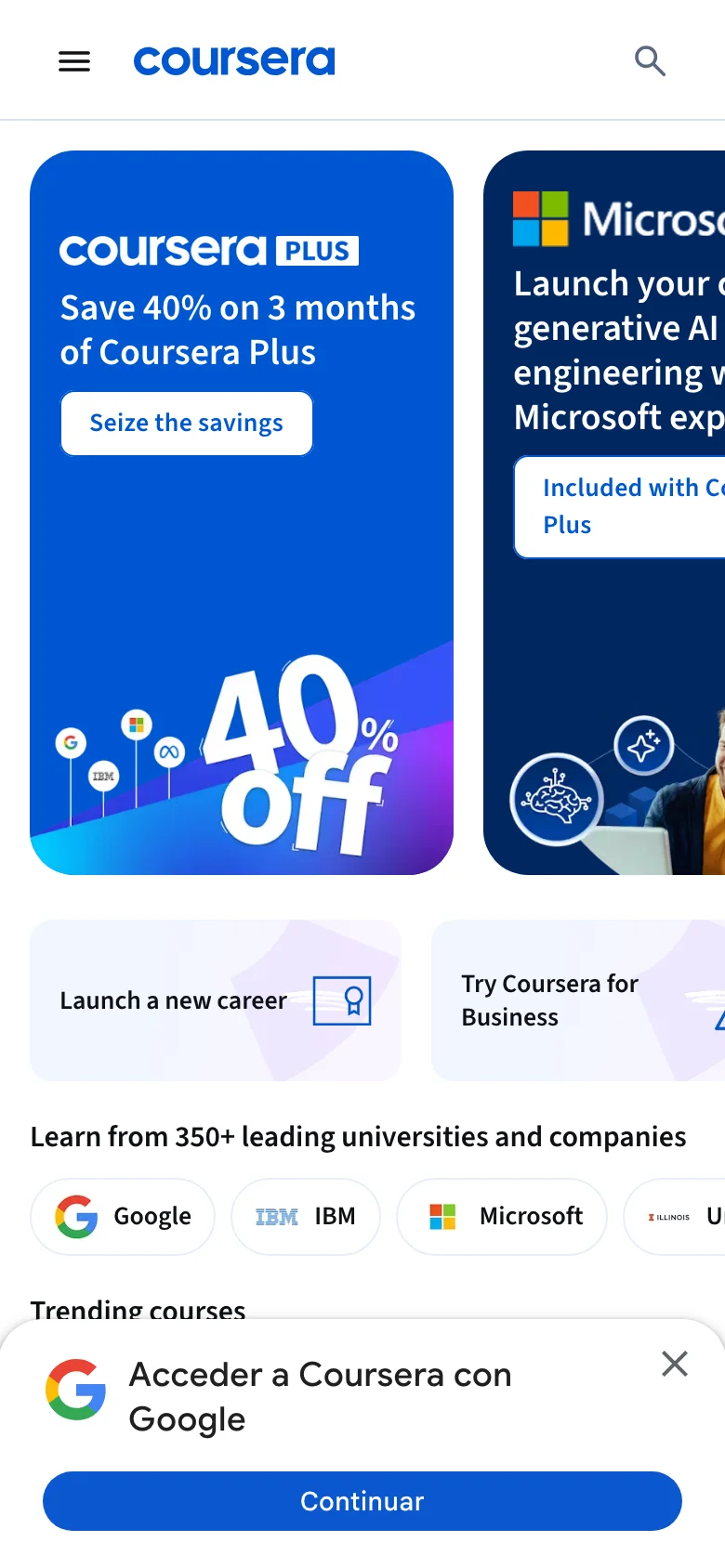 Coursera — Mobile