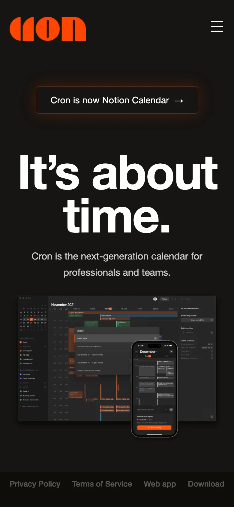 Cron Calendar — Móvil