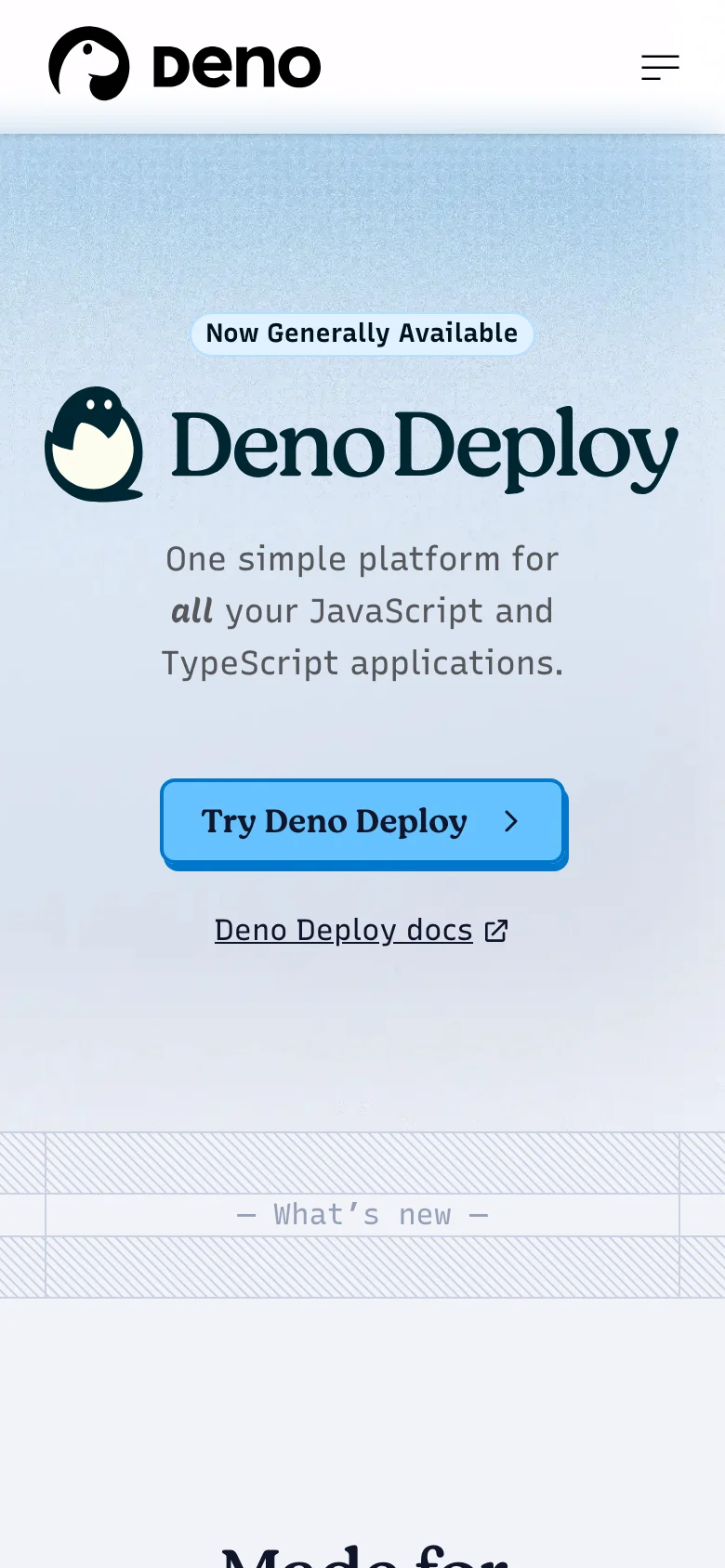 Deno Deploy — Móvil