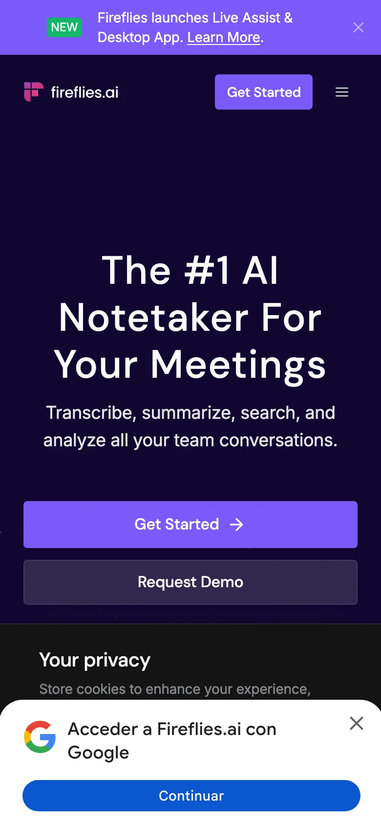 Fireflies — Móvil