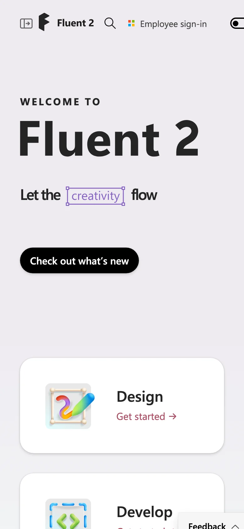 Fluent UI — Móvil