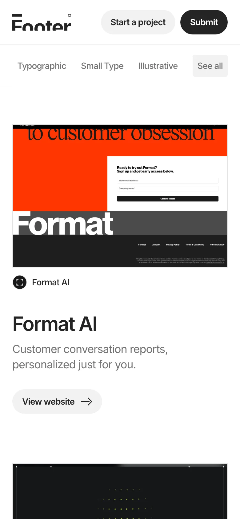 Footer Design — Móvil