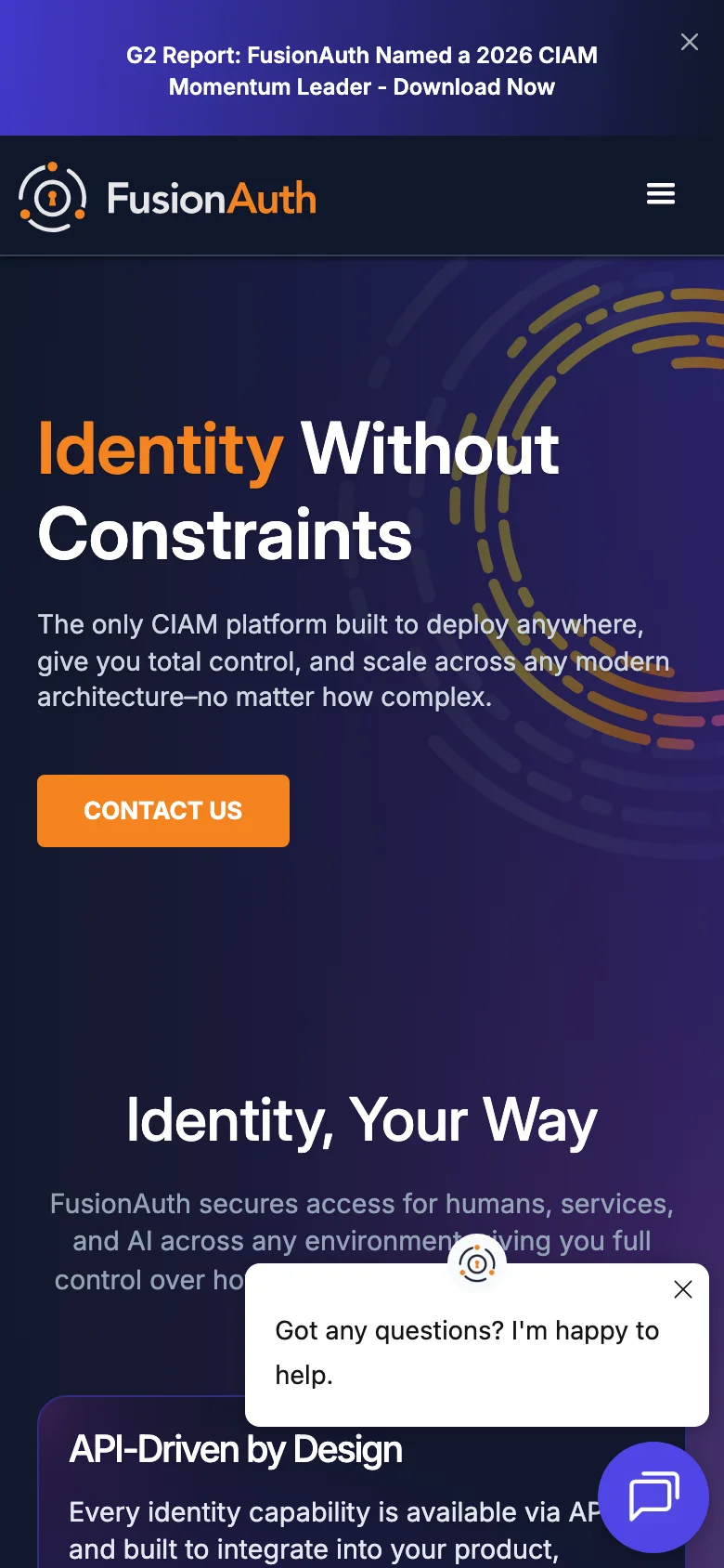 FusionAuth — Móvil