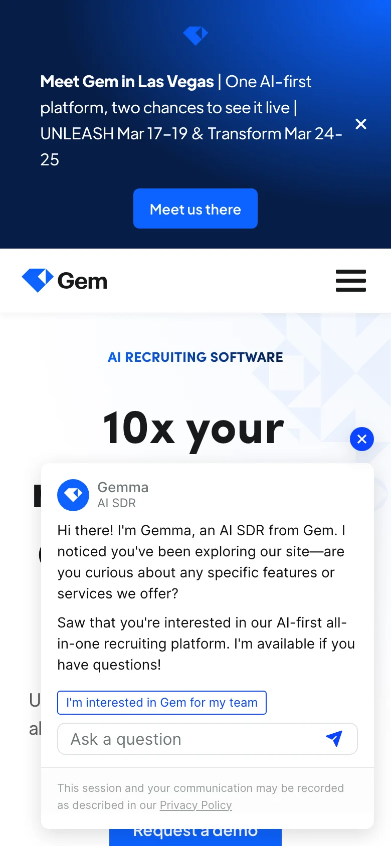 Gem — Mobile