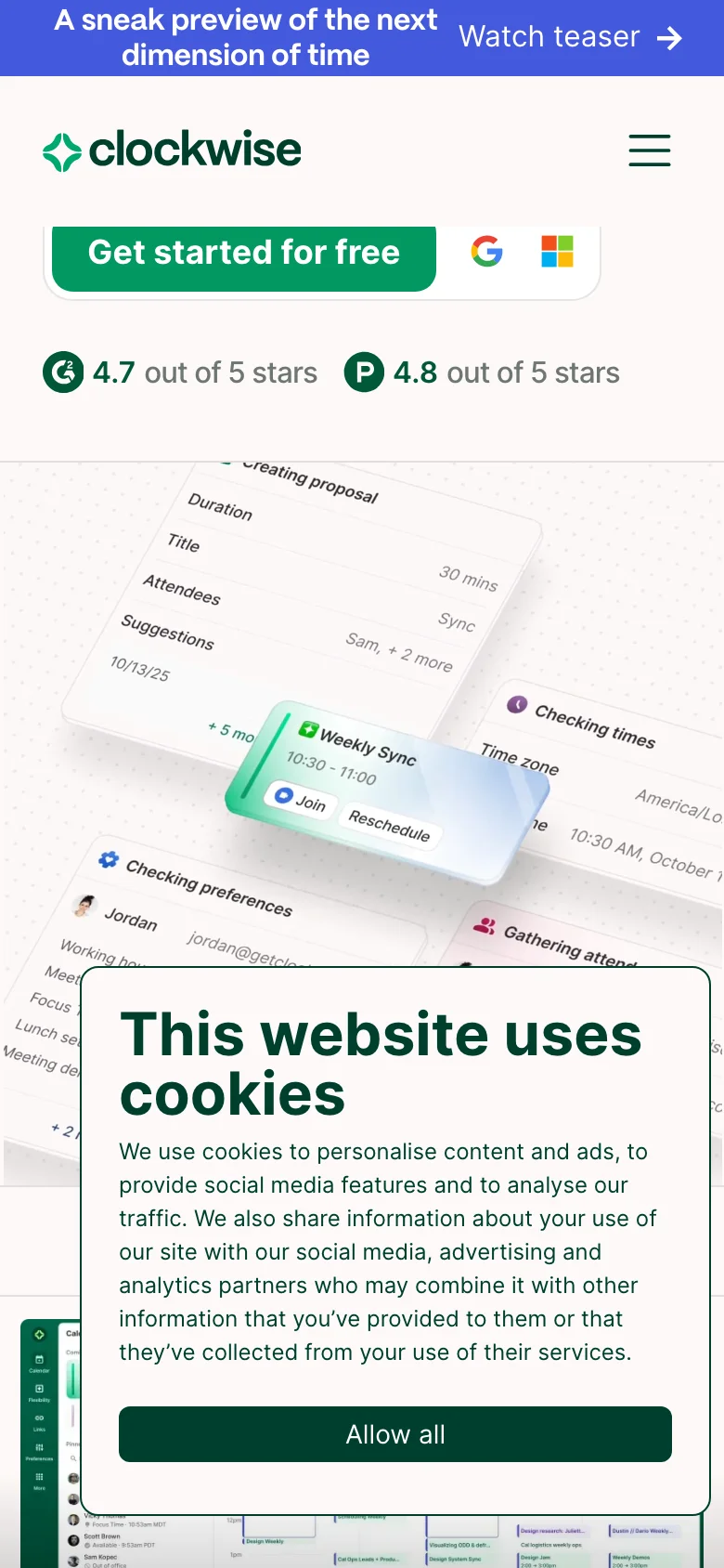 Clockwise — Móvil