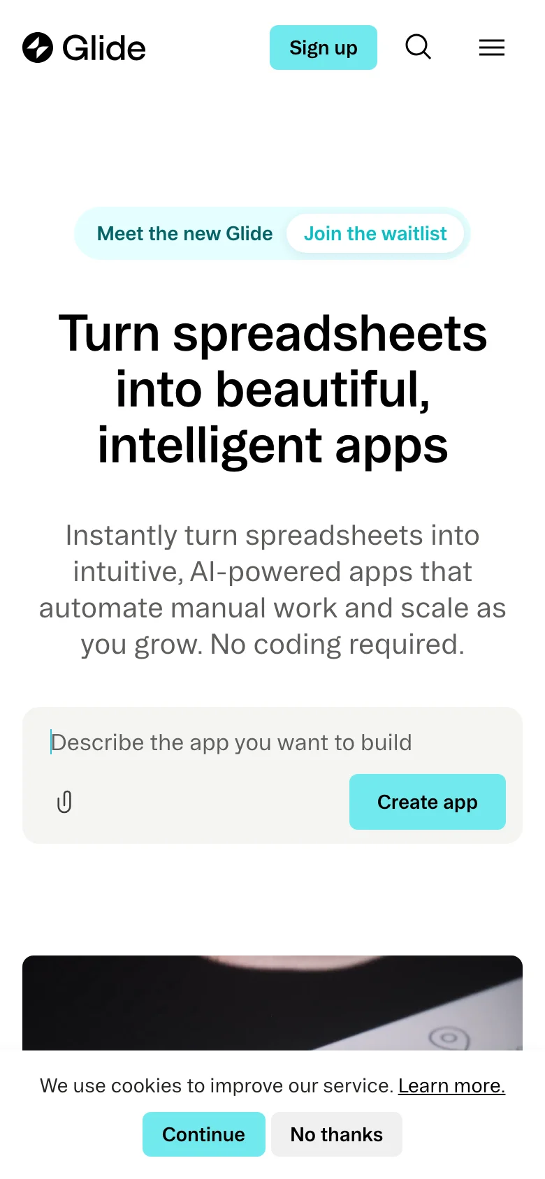 Glideapps — الجوال
