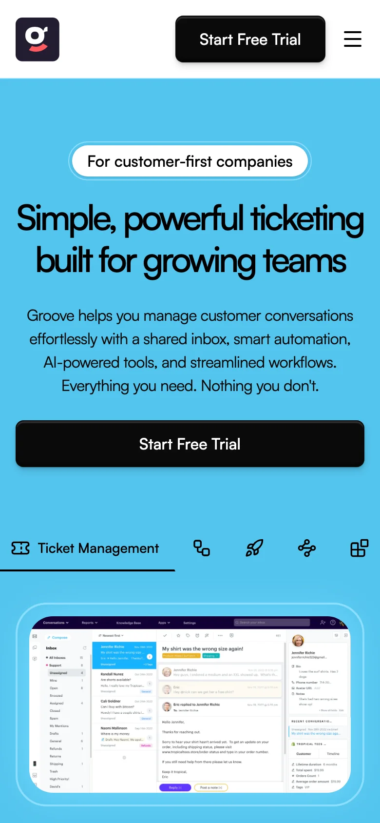 Groovehq — الجوال