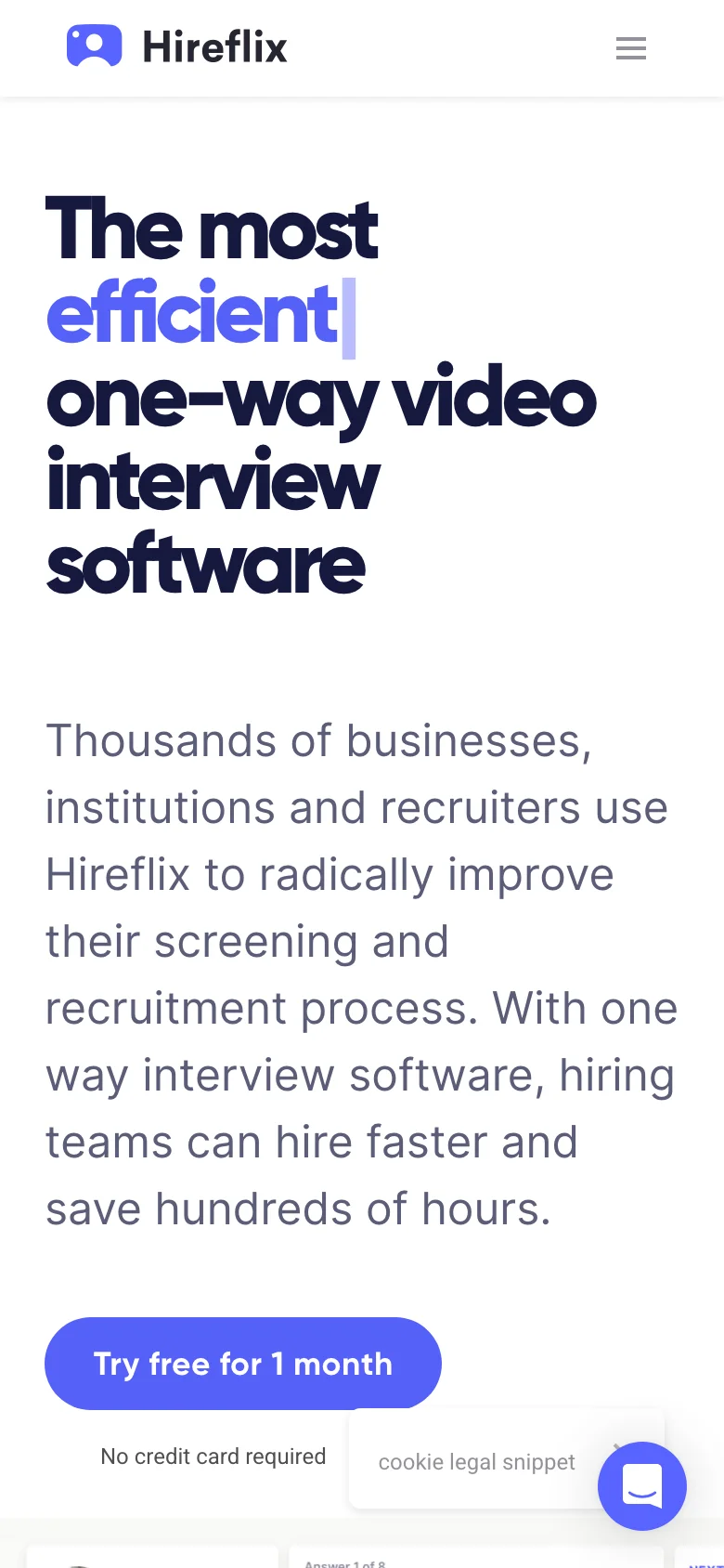 Hireflix — Móvil