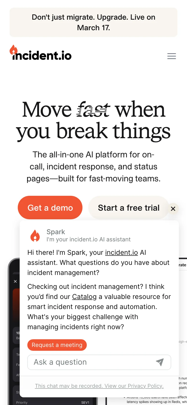 incident.io — الجوال