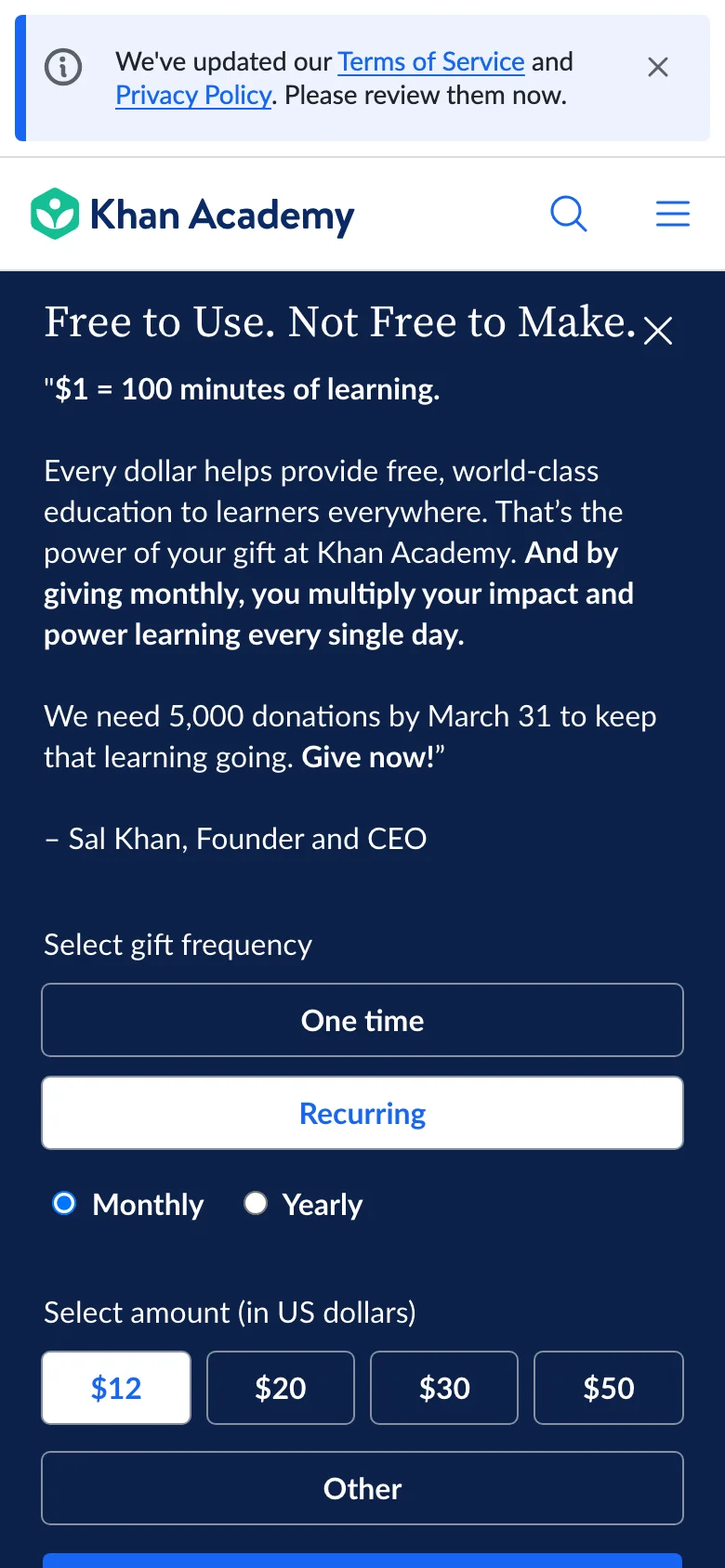 Khan Academy — Móvil