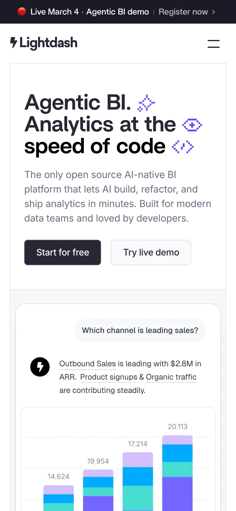 Lightdash — Mobile