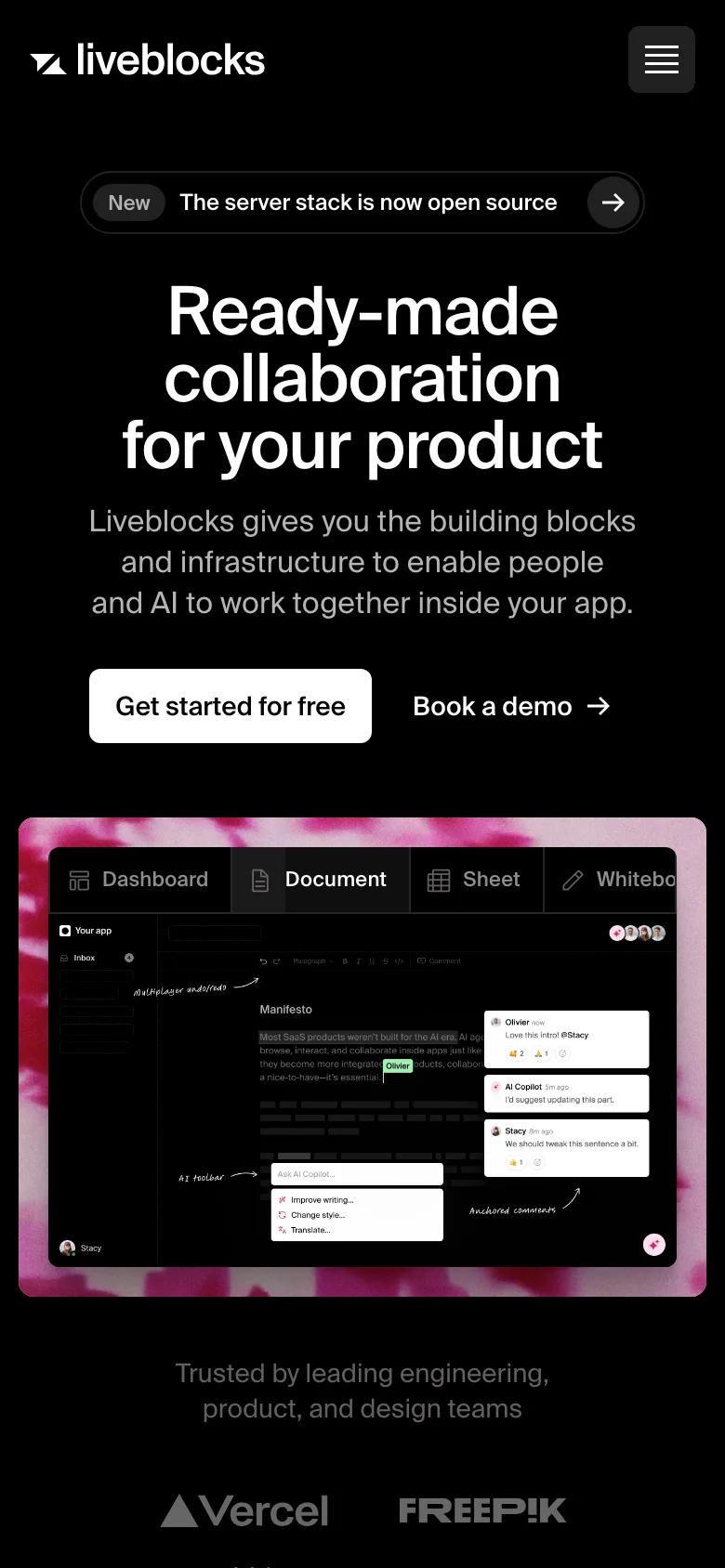 Liveblocks — الجوال