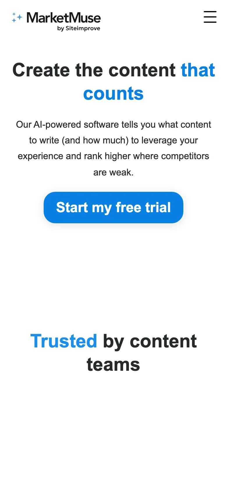 MarketMuse — Móvil