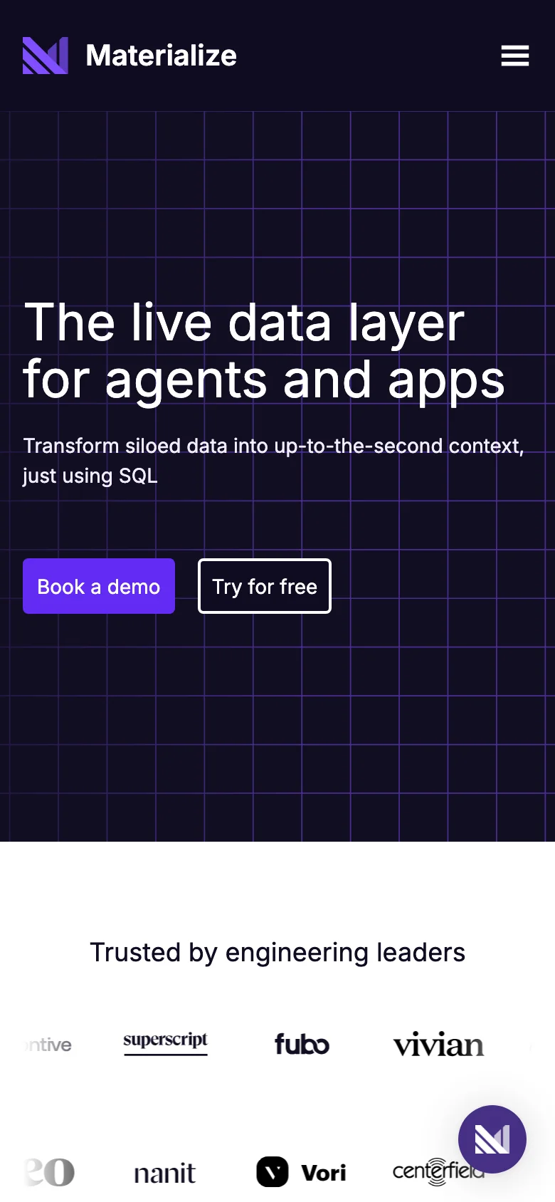 Materialize — Mobile