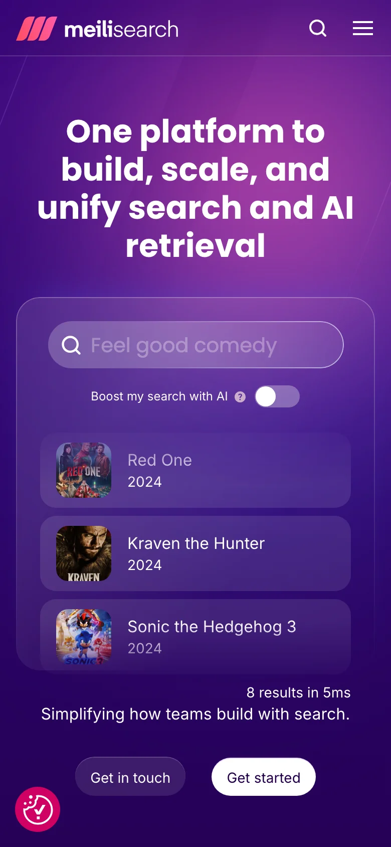 Meilisearch — Móvil