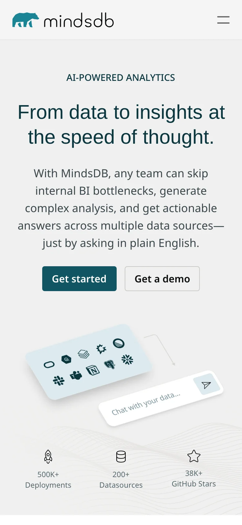 MindsDB — Móvil