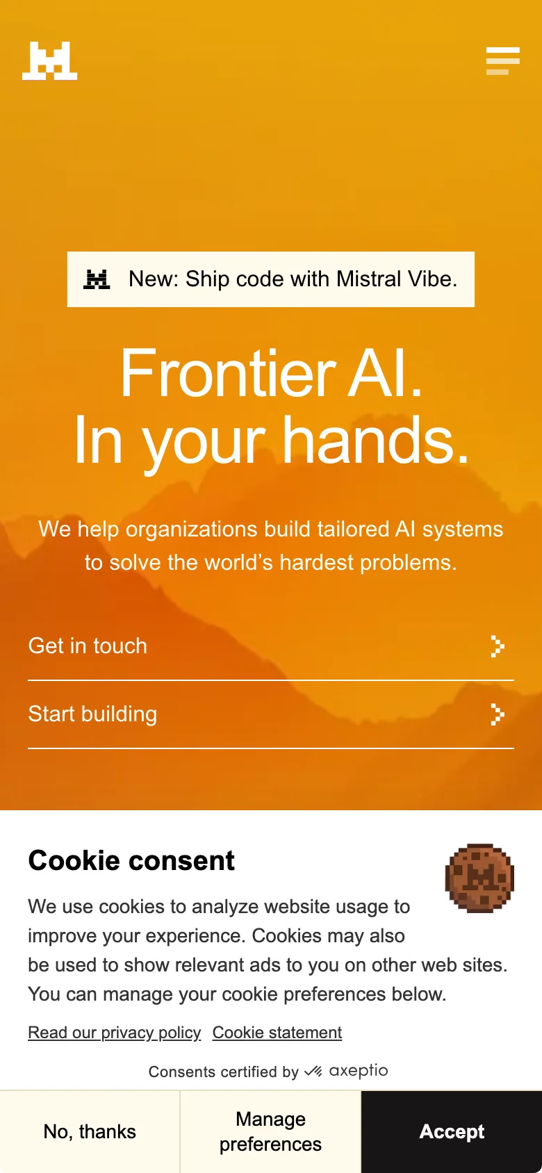 Mistral AI — Móvil