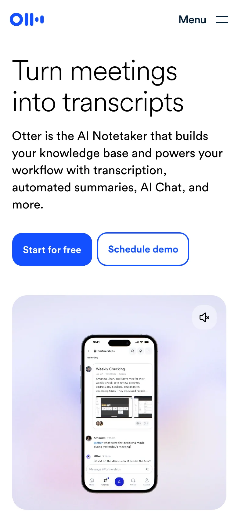 Otter.ai — الجوال