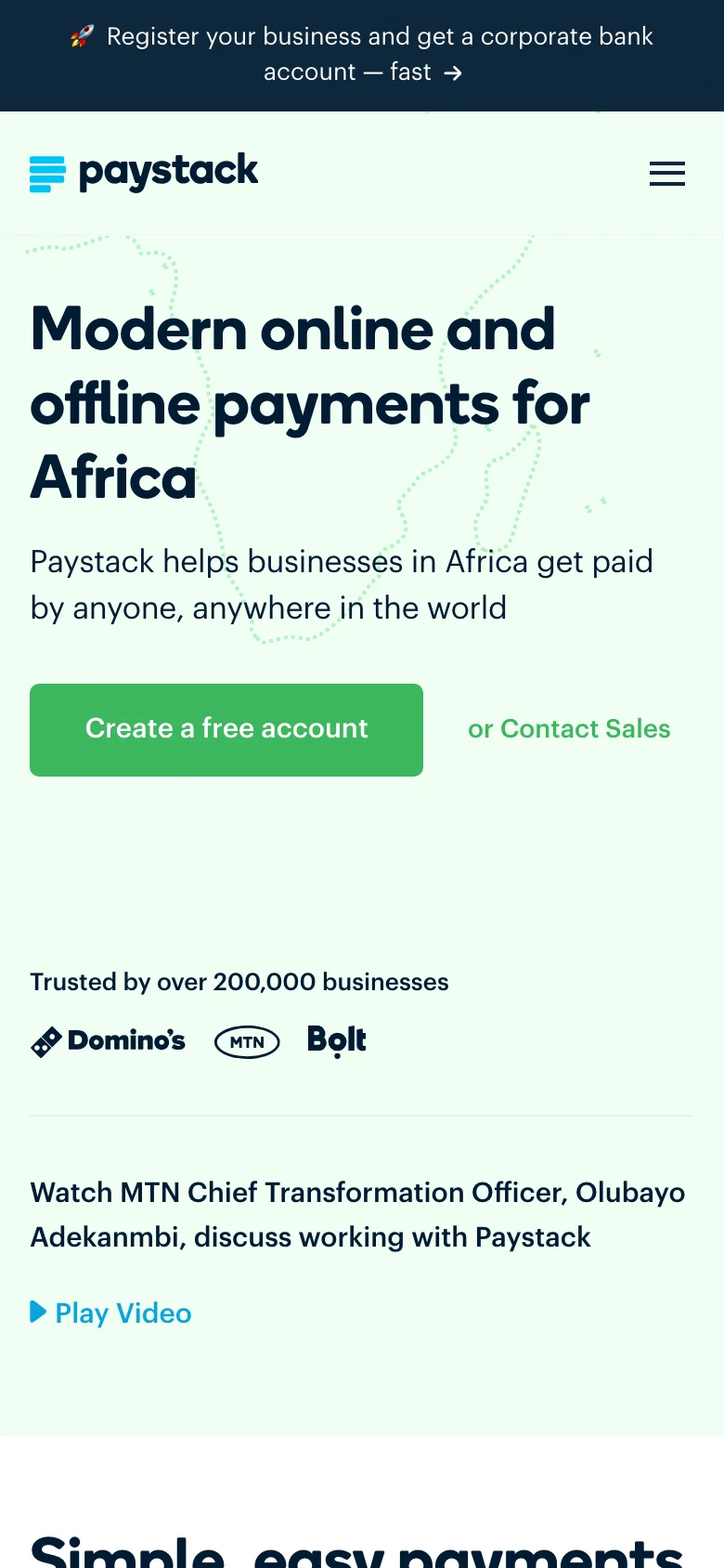 Paystack — Mobile