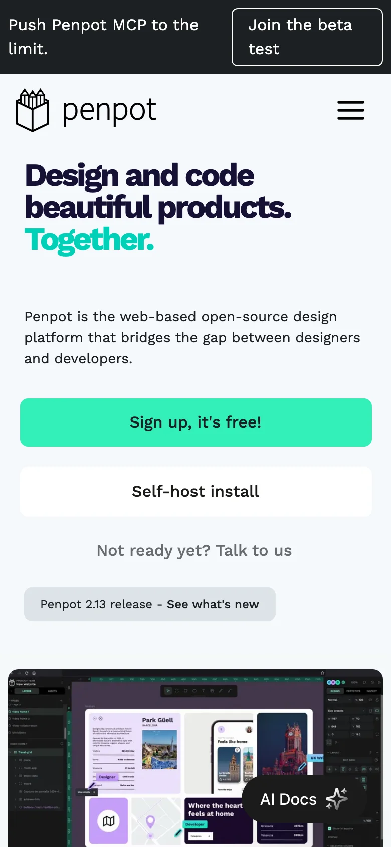 Penpot — الجوال