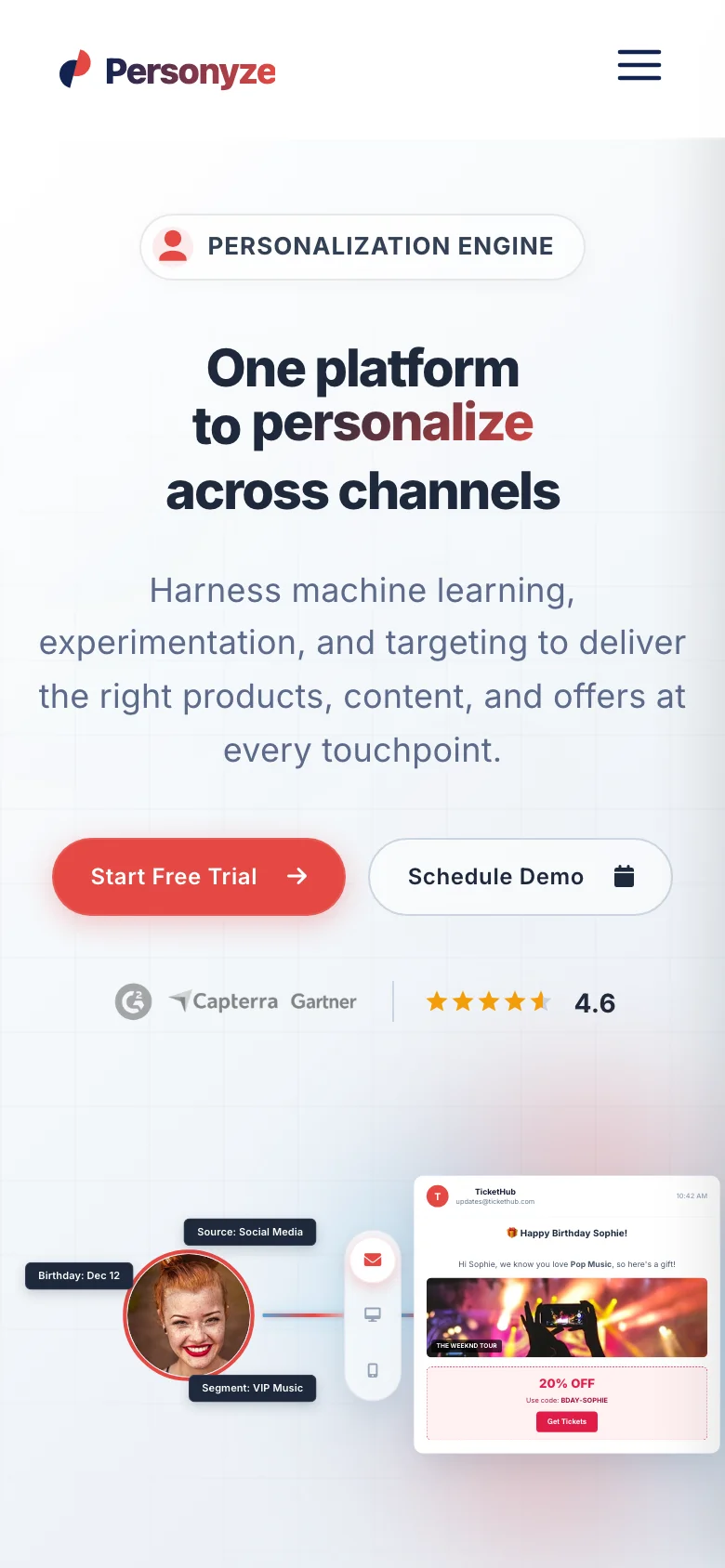 Personyze — Móvil