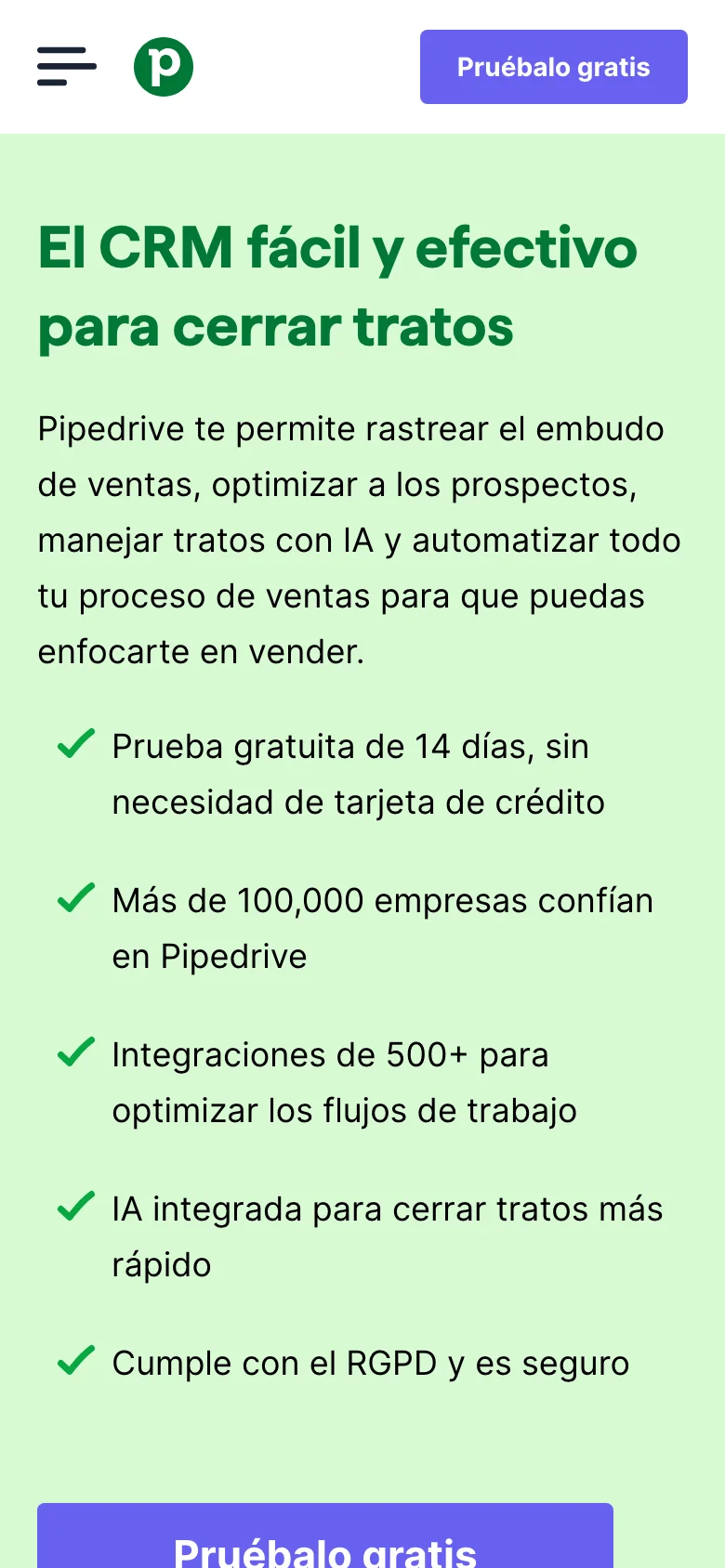 Pipedrive — Móvil