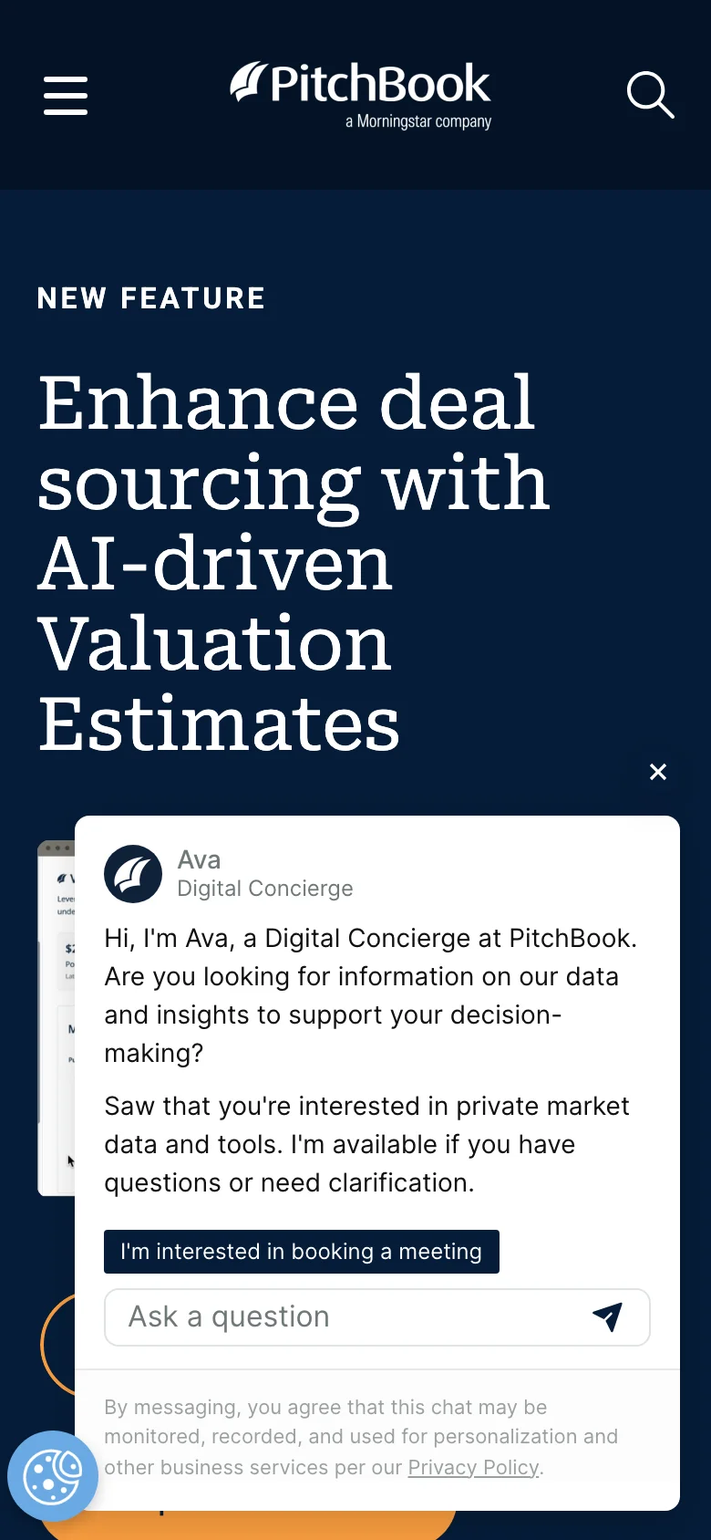 PitchBook — Móvil