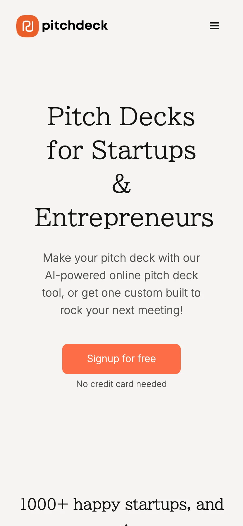 Pitch Deck — Móvil